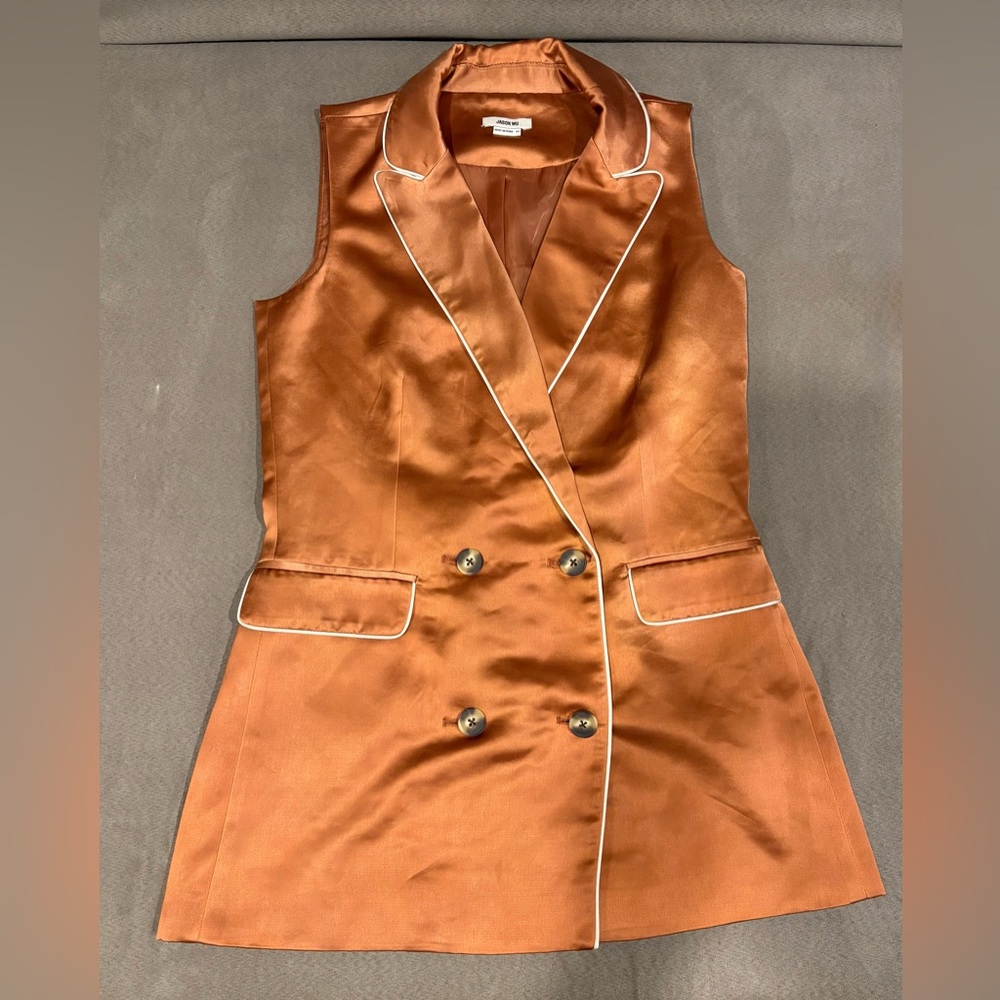 Jason Wu Long Sleeveless Vest‎ Bronze Copper Women’s XS